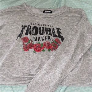 long sleeve crop top